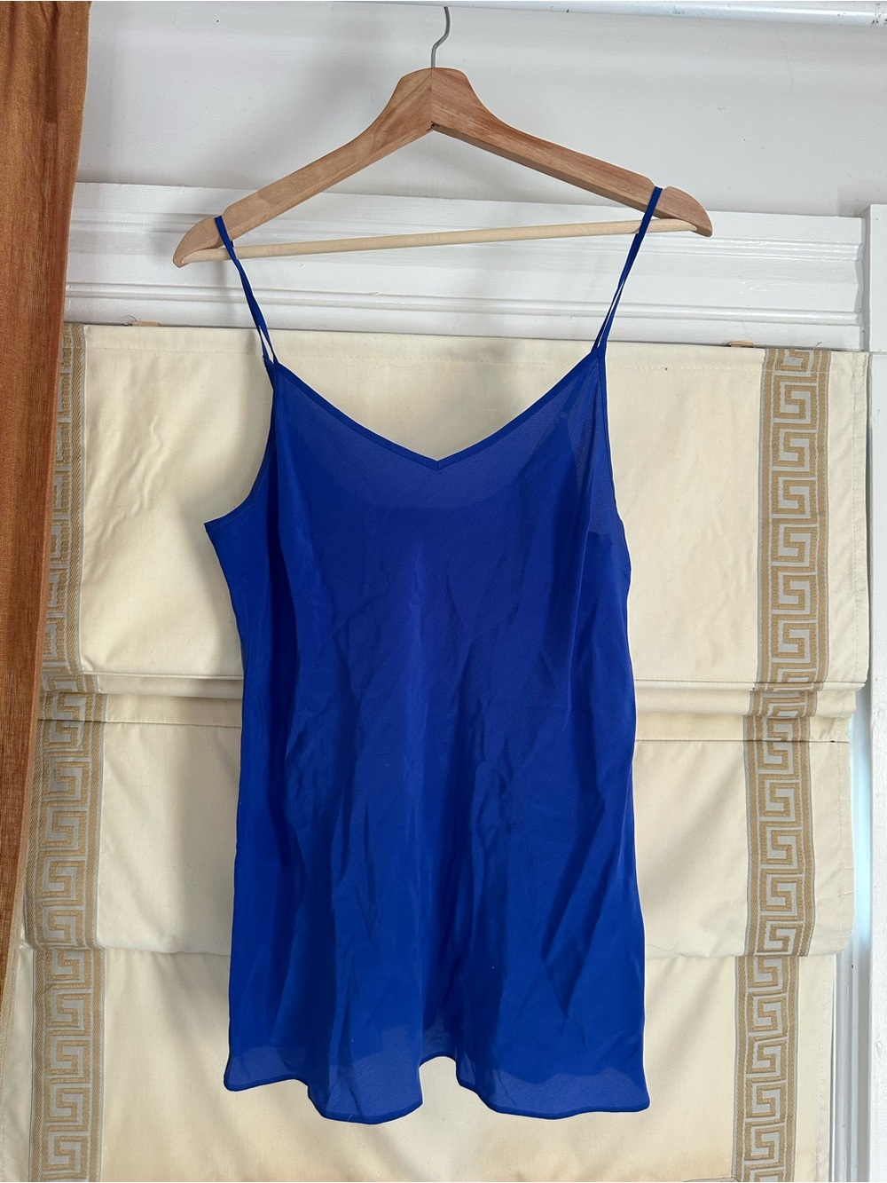 J Crew 100% silk Women’s Royal Blue Spaghetti Strap Camisole Top